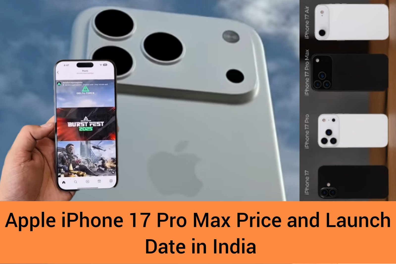 Apple iPhone 17 Pro Max Price and Launch Date in India