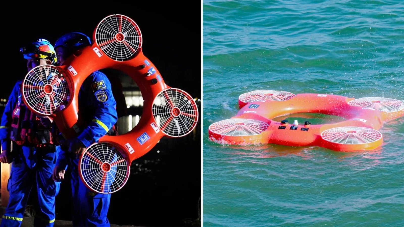 Drone lifebuoy rescue