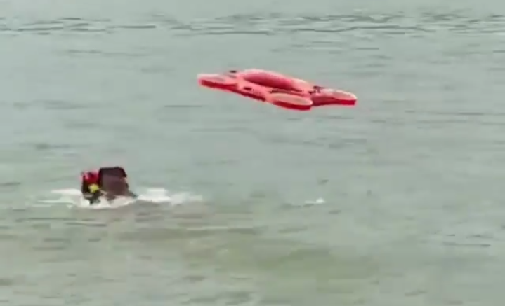 Drone lifebuoy rescue